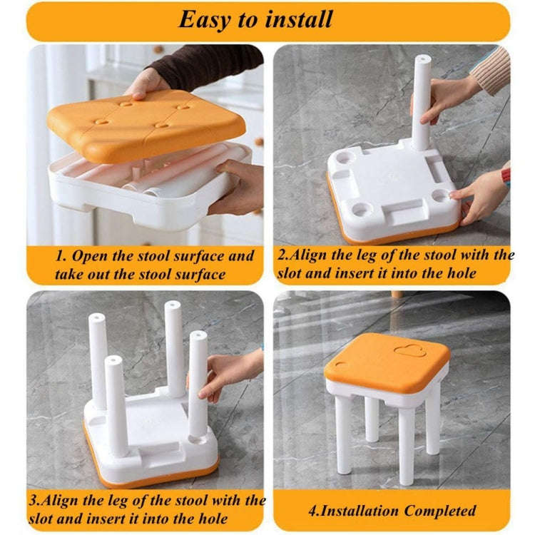 Detachable Children Small Stool Non-slip Low Chair Shoe Changing Stool, Color: Imitation Leather ...