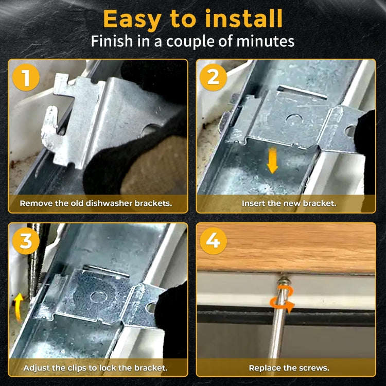 8269145 Dishwasher Mounting Bracket Kit For Whirlpool, Amana, Crosley, Kenmore, Maytag, And Other...
