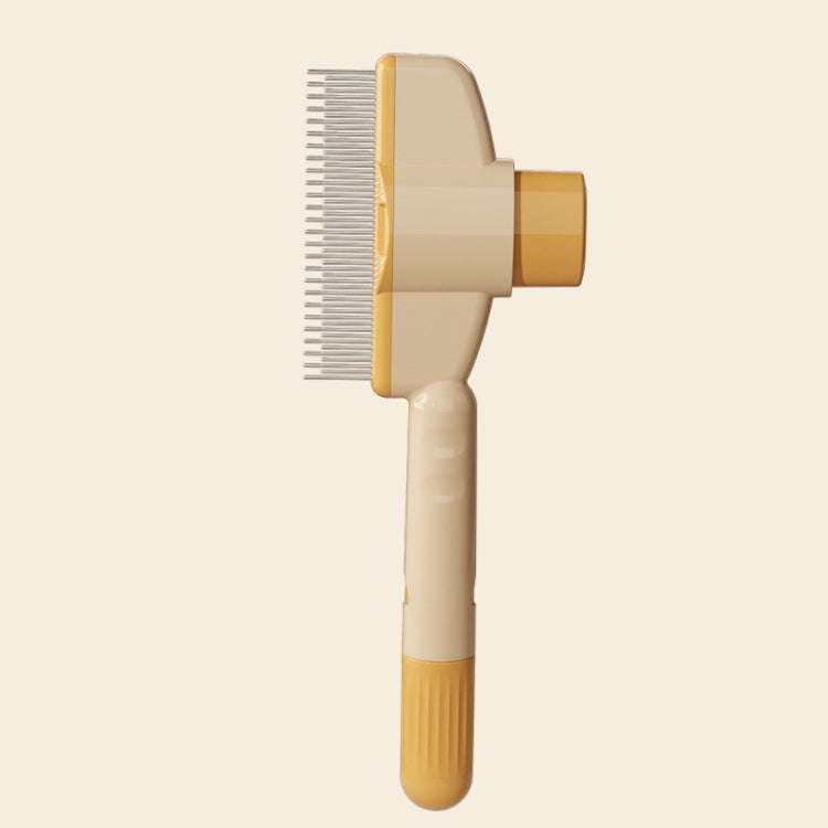 Knotting Hair Removal Cat Comb Pet Self-Cleaning Detangling Comb(Yellow)