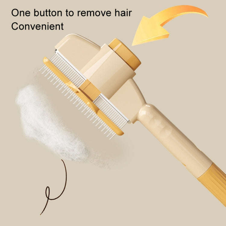 Knotting Hair Removal Cat Comb Pet Self-Cleaning Detangling Comb(Yellow)