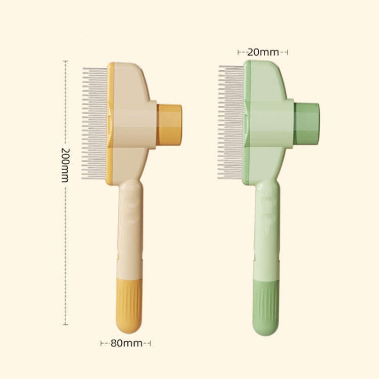 Knotting Hair Removal Cat Comb Pet Self-Cleaning Detangling Comb(Green)