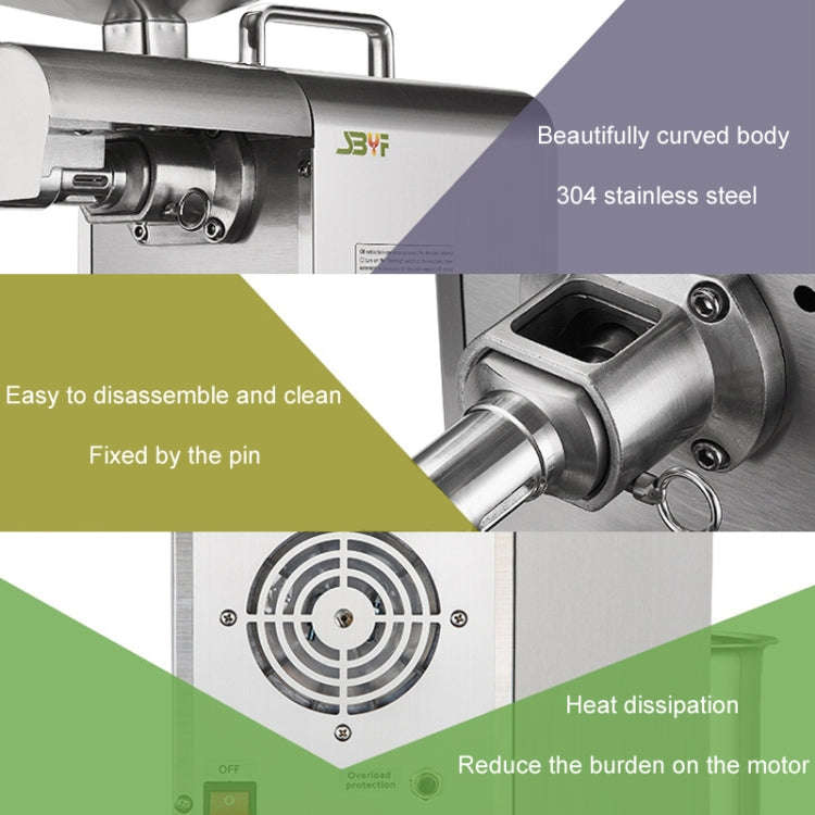 Household Small Automatic Stainless Steel Hot And Cold Oil Press Machine(EU Plug)