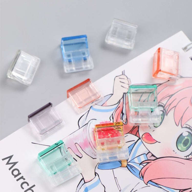3packs Anti-Roll Retainer Push-Pull Clip A4 Paper Loose-leaf Clip(Mixed Colors)