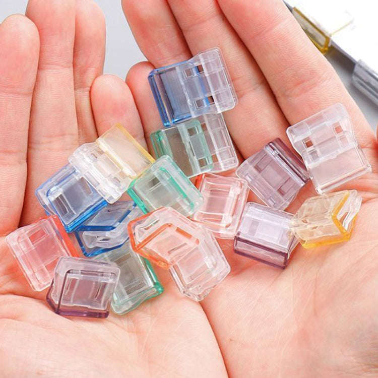 3packs Anti-Roll Retainer Push-Pull Clip A4 Paper Loose-leaf Clip(Mixed Colors)