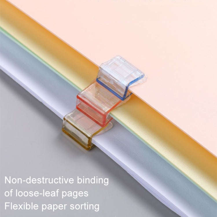 3packs Anti-Roll Retainer Push-Pull Clip A4 Paper Loose-leaf Clip(Mixed Colors)