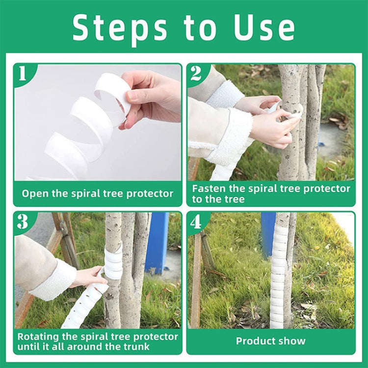 Small Plant Trunk Protector Garden Anti Nibbling Plastic Protective Cover(White)