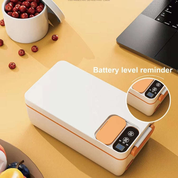 1000ml Wireless Heating Lunch Box USB Rechargeable Bento Box English Version(Purple)