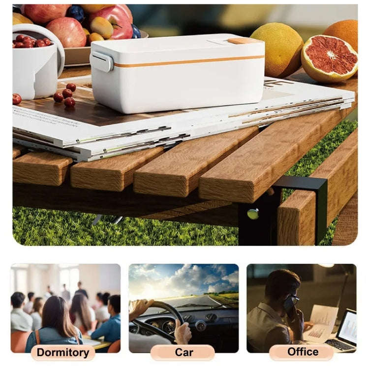 1000ml Wireless Heating Lunch Box USB Rechargeable Bento Box English Version(Purple)