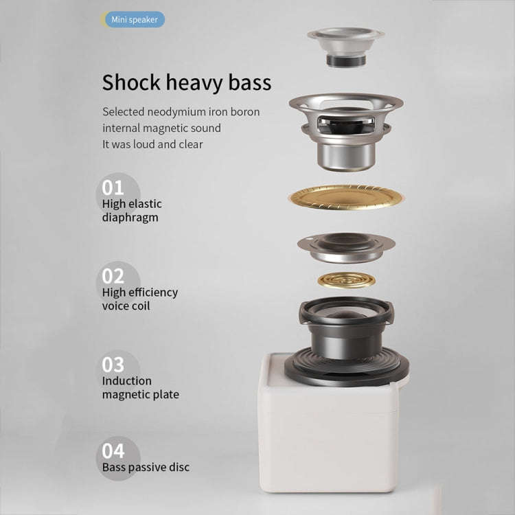 K1 Mini Desktop Computer Wired Speakers USB Subwoofer Speaker, Color: Light Edition White
