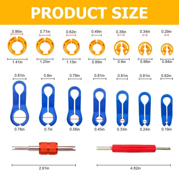 16pcs /Box Car Air Conditioning Pipe Removal Tools Set Fuel Pipe Quick Removal Tool