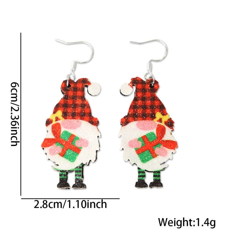 Christmas Element Cartoon Decoration Earrings Shiny Earrings, Spec: Rudolph