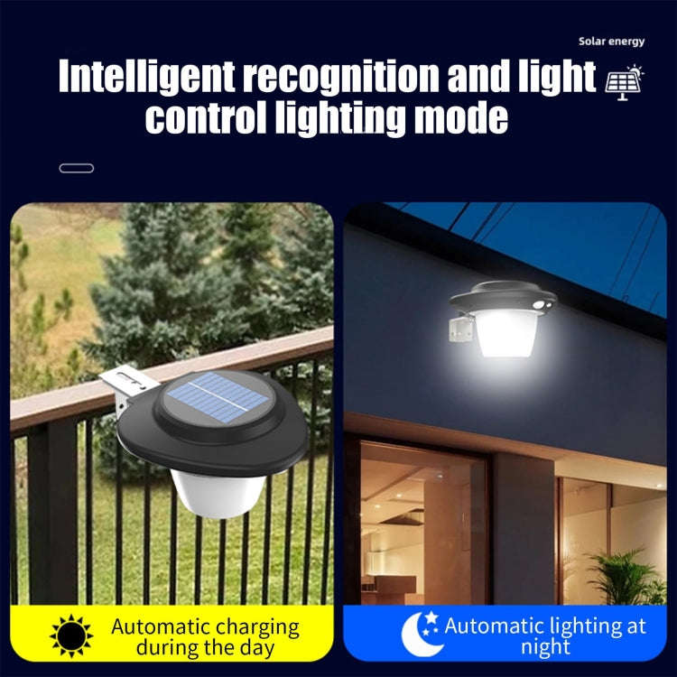 Outdoor Solar Wall Light Patio Sensor Lamp, Style: SMD Wick White Light