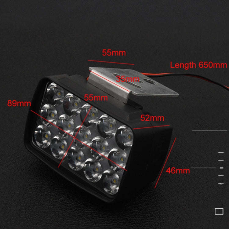 15W Electric Motorcycle External Strong LED Headlight, Specifications: With Screws