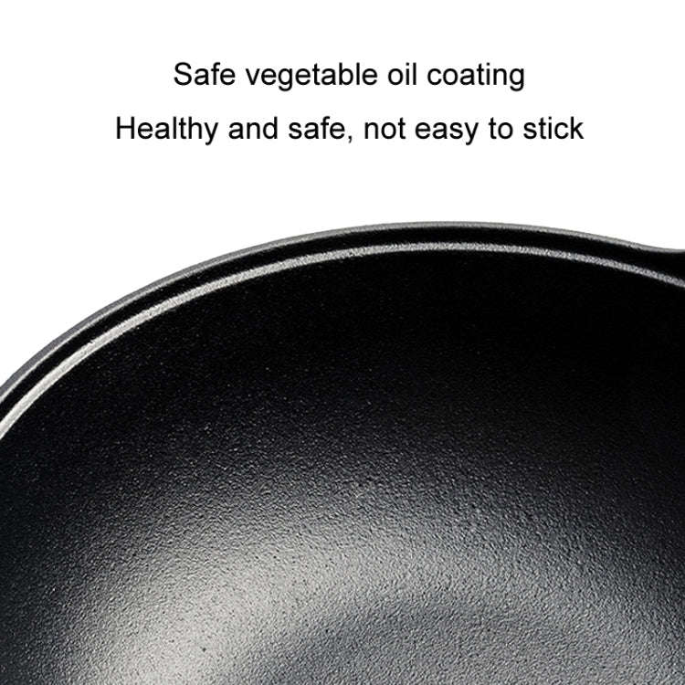 20cm Cast Iron Frying Pan Stewpot Universal Uncoated Non-Stick Casserole