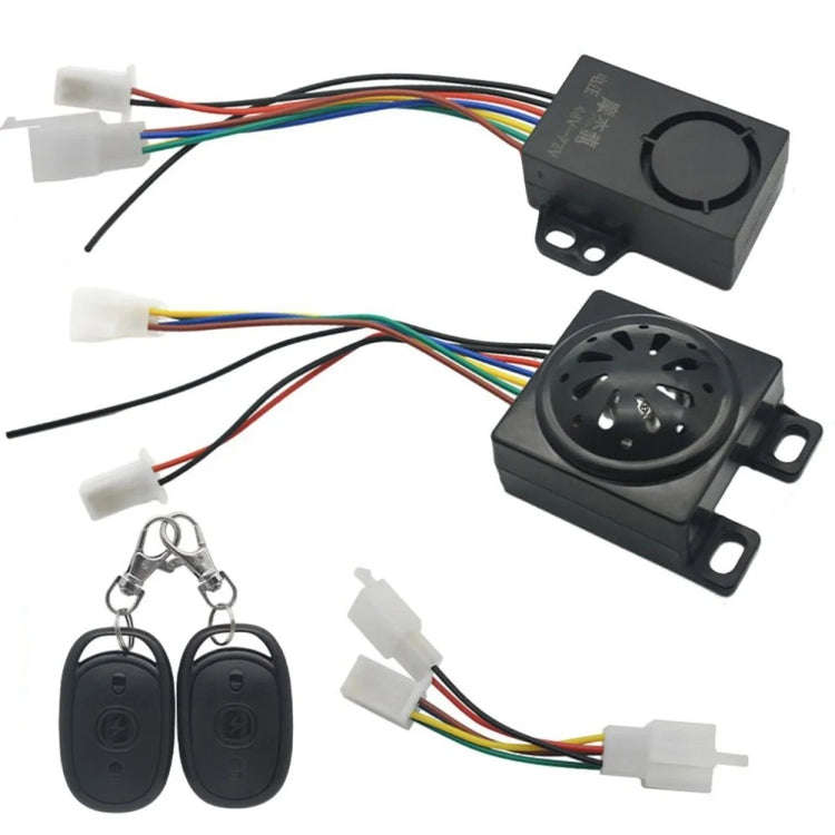 48-72V Electric Motorcycle One-Button Start Remote Lock Anti-Theft Alarm, Specifications: Three-w...