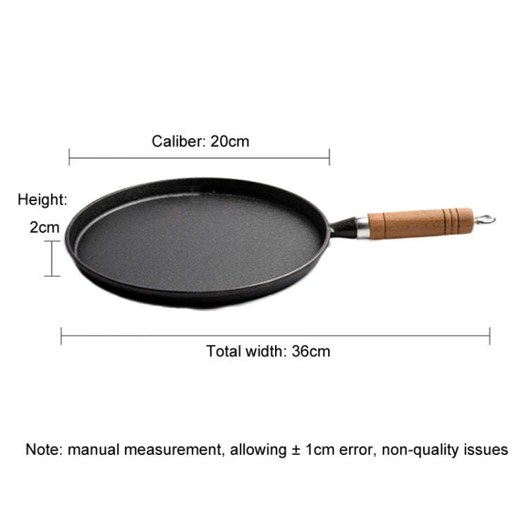 20cm Thickened Cast Iron Skillet Non-Coating Non-Stick Pancake Pan Omelette Steak Pot
