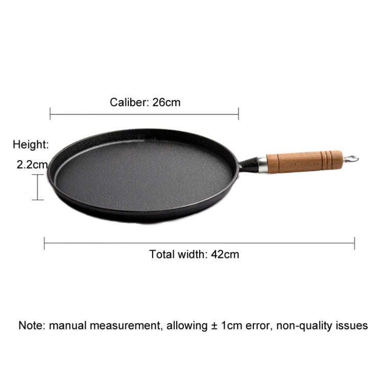 26cm Thickened Cast Iron Skillet Non-Coating Non-Stick Pancake Pan Omelette Steak Pot