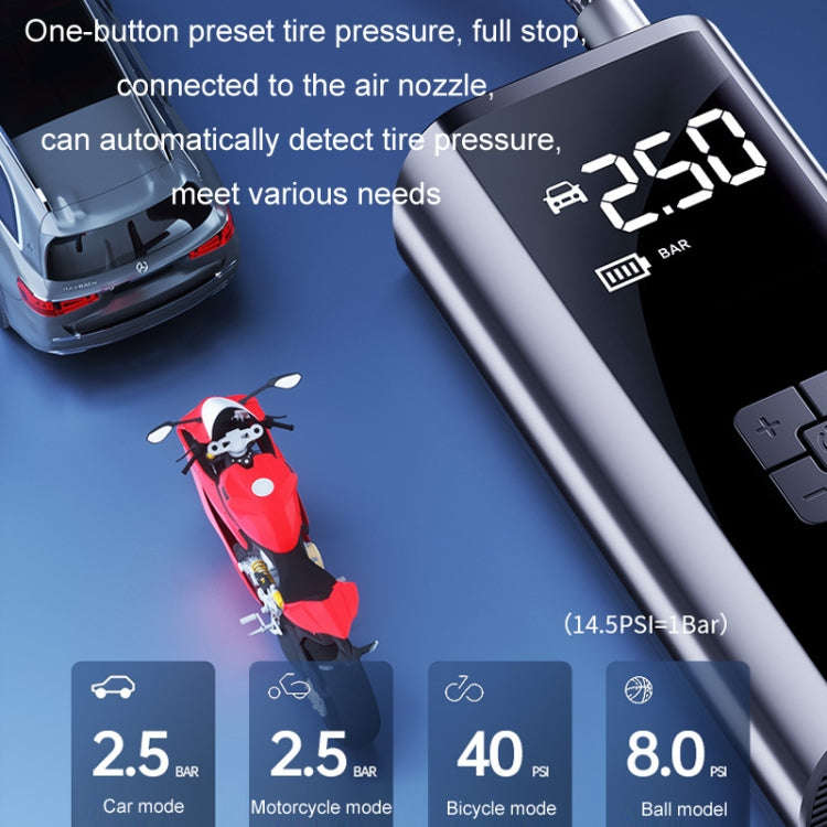Electric Vehicle Lighting Tire Air Pump Tire Pressure Detection(Wired Model)