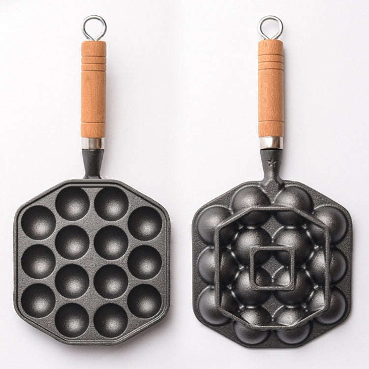 Octopus Croquettes Grill Pan Home Cast Iron Pan Non-Stick Uncoated Grill Mould(14 Holes)