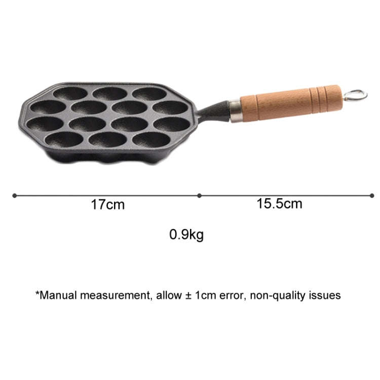Octopus Croquettes Grill Pan Home Cast Iron Pan Non-Stick Uncoated Grill Mould(14 Holes)