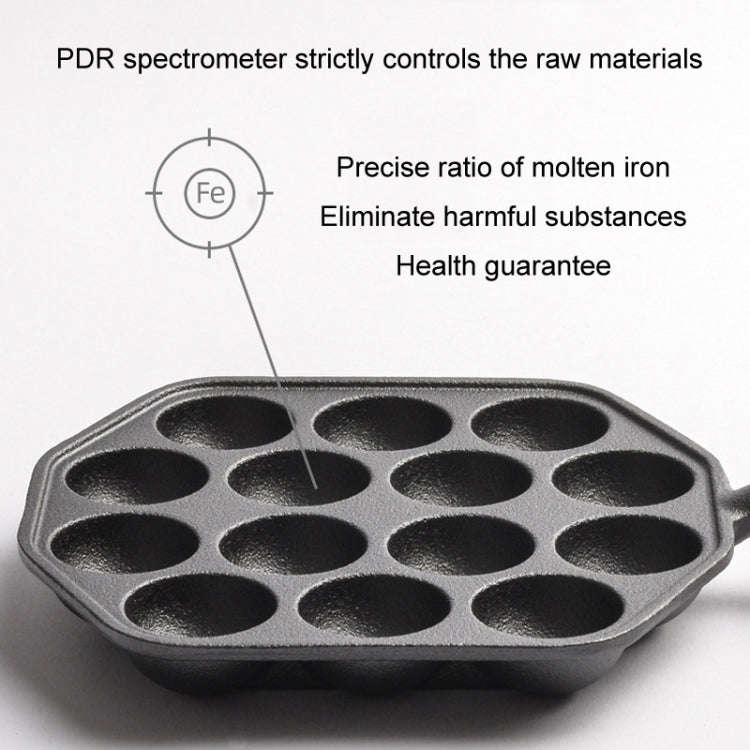 Octopus Croquettes Grill Pan Home Cast Iron Pan Non-Stick Uncoated Grill Mould(14 Holes)