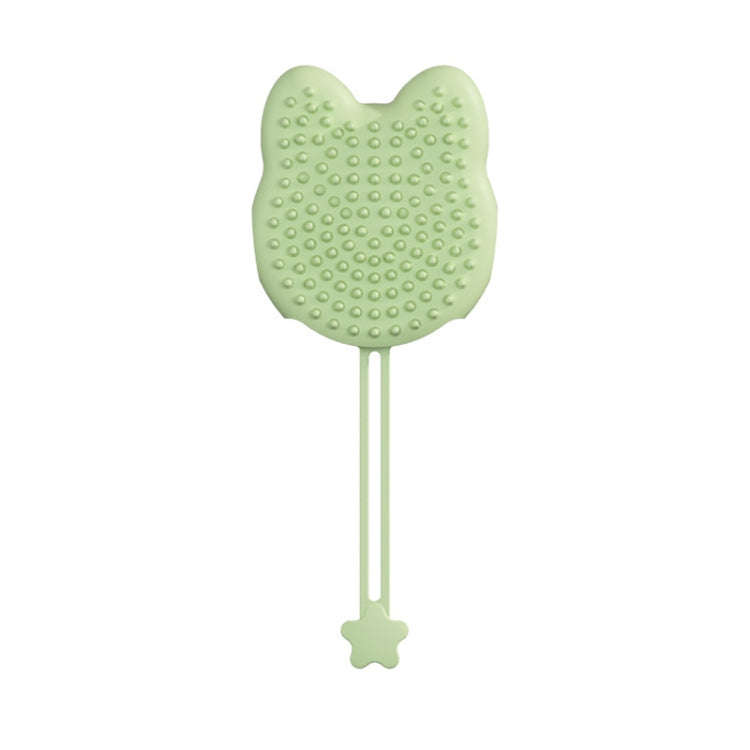 Pet Cleaning And Detangling Comb Cats And Dogs Bathing Brush, Color: Cats Ear Green
