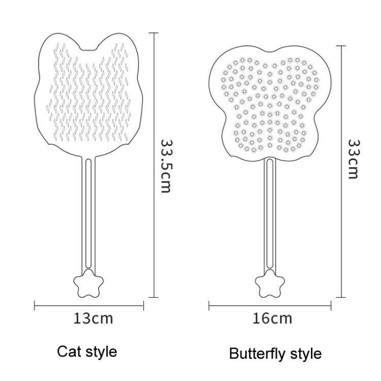 Pet Cleaning And Detangling Comb Cats And Dogs Bathing Brush, Color: Cats Ear Blue
