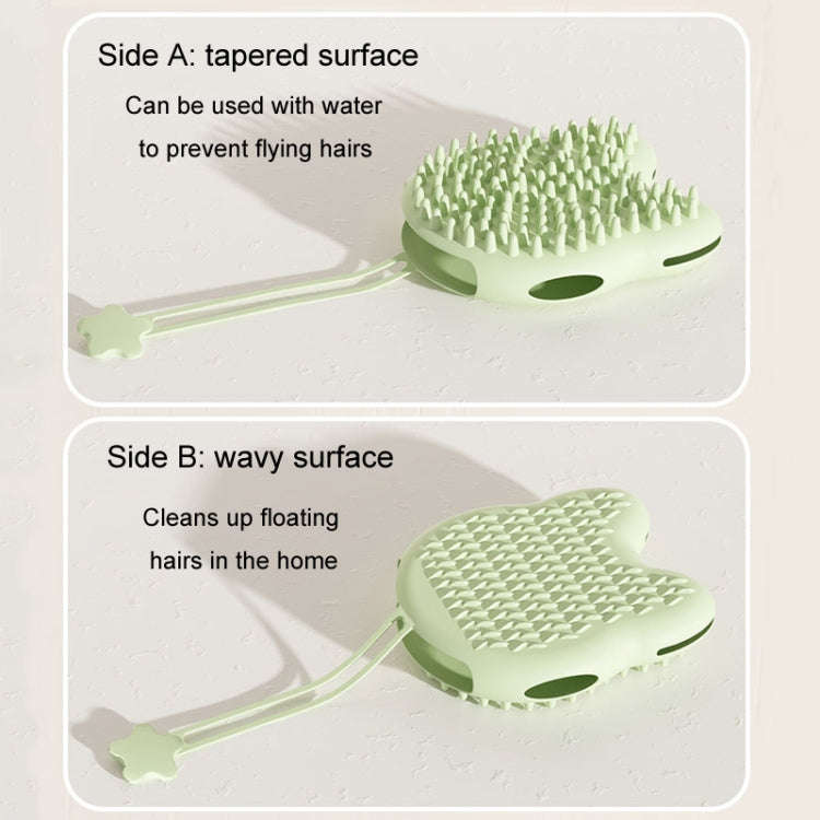 Pet Cleaning And Detangling Comb Cats And Dogs Bathing Brush, Color: Cats Ear Blue