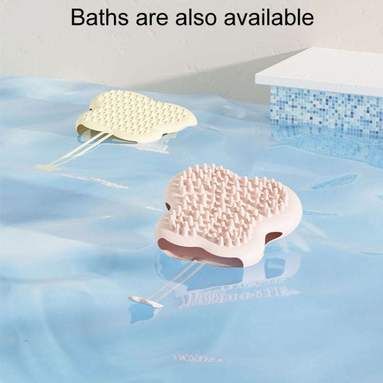 Pet Cleaning And Detangling Comb Cats And Dogs Bathing Brush, Color: Cats Ear Blue