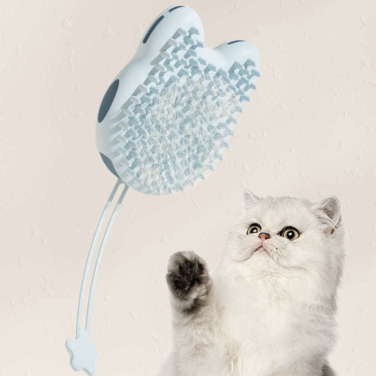 Pet Cleaning And Detangling Comb Cats And Dogs Bathing Brush, Color: Cats Ear Blue