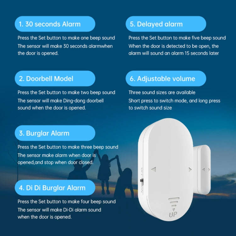 Multifunctional High-decibel Anti-theft Door Window Alarm For Home(English)