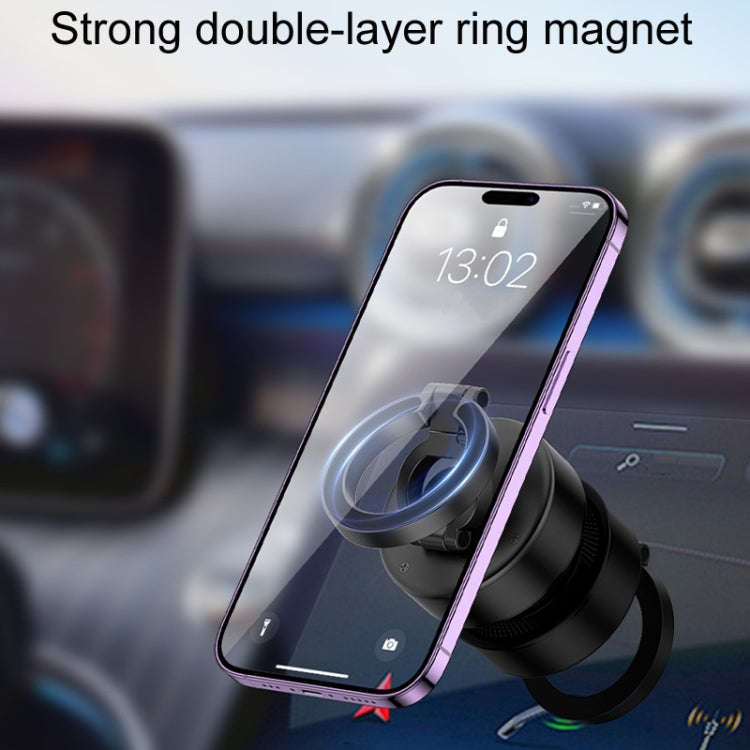 D1 Rotatable Magnetic Finger Ring Clip Car Phone Navigation Holder(Silver)