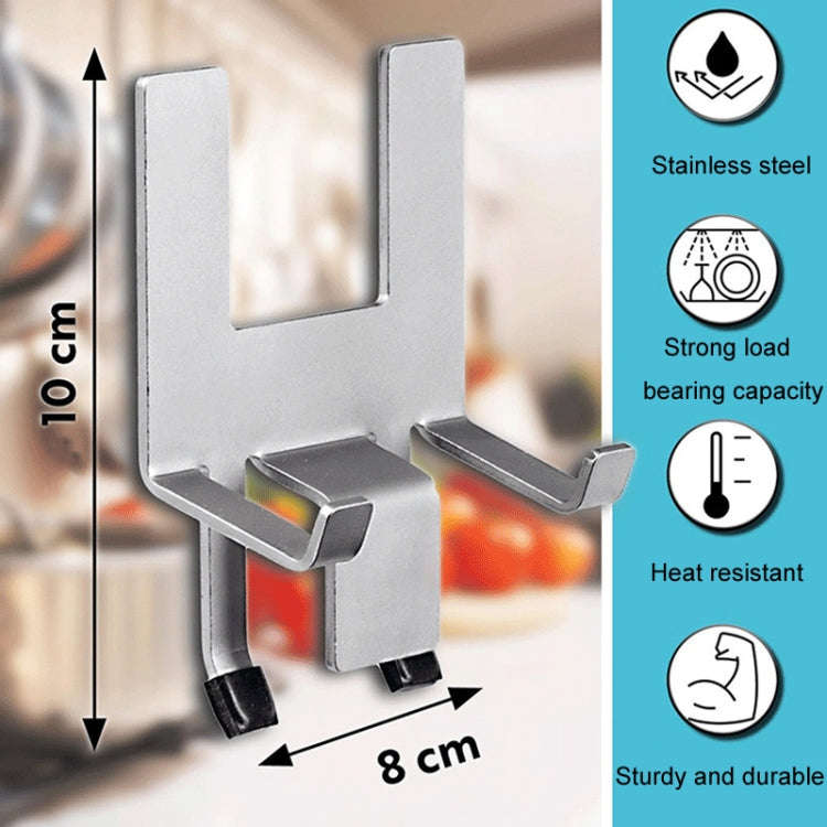 Household Stainless Steel Pot Lid Keeper With Silicone Gasket Kitchen Lid Holder(FS-24140)