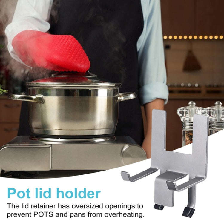 Household Stainless Steel Pot Lid Keeper With Silicone Gasket Kitchen Lid Holder(FS-24140)