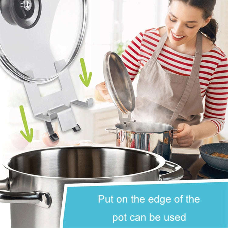 Household Stainless Steel Pot Lid Keeper With Silicone Gasket Kitchen Lid Holder(FS-24140)