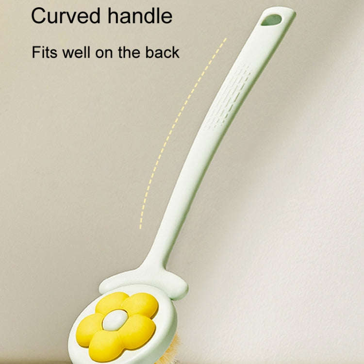 Household Bathroom Long Handle Soft Bristle Flower Shower Brush(Blue)