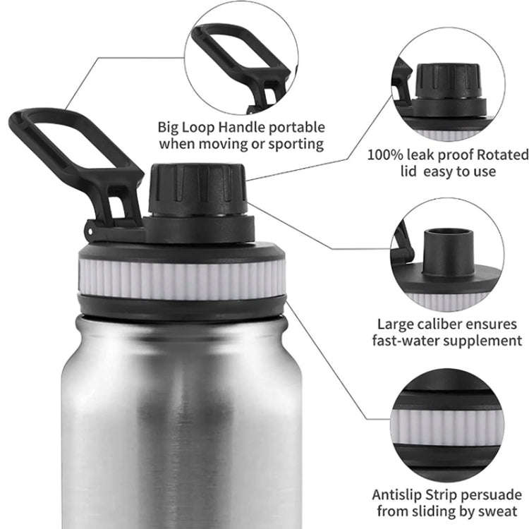 304 Stainless Steel Insulated Water Cup Handheld Large Capacity Outdoor Sports Kettle Vacuum Wate...