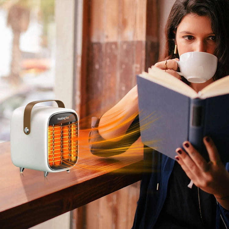 Y36 Mini Portable Desktop Heater Home Office Electric Heater, Color: EU Plug White