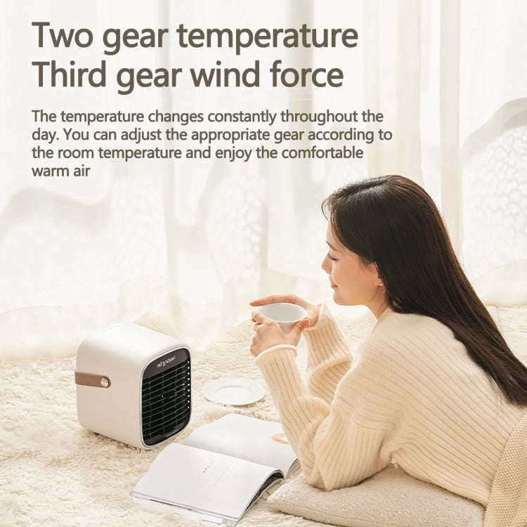 Y36 Mini Portable Desktop Heater Home Office Electric Heater, Color: US Plug Green