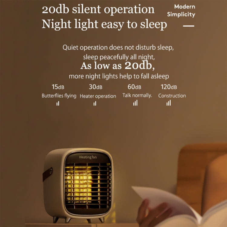 Y36 Mini Portable Desktop Heater Home Office Electric Heater, Color: EU Plug Green