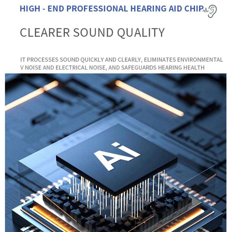 64-Channel Bluetooth Hearing Aid With Digital Charging Compartment(Skin Color)