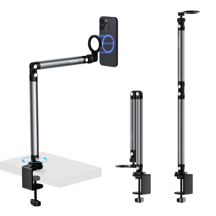 TELESIN P3-DS-02 Phone Video Live Streaming Magsafe Magnetic Mount(Clamping)
