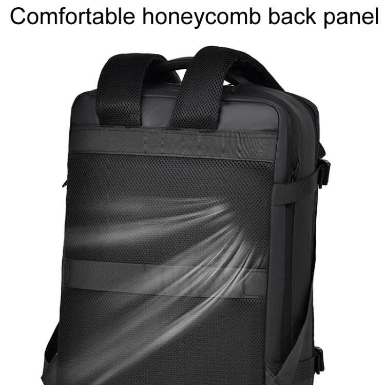WEIXIER B726 Simple Expandable Double-Shoulder Backpack Large Capacity Business Casual Bag(Gray)