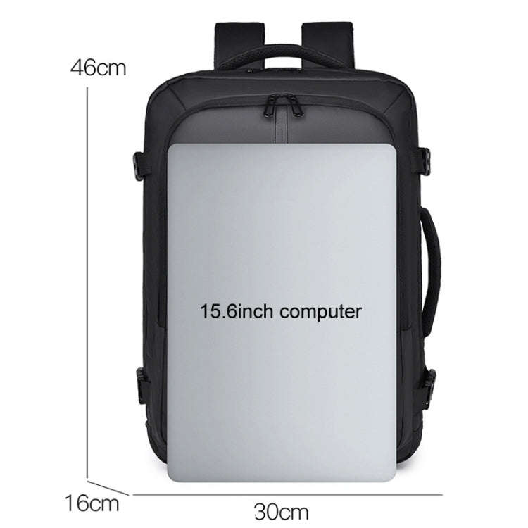 WEIXIER B724 Business Large Capacity Double-Shoulder Commuter Computer Bag Expandable Travel Back...