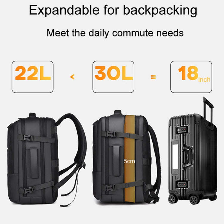 WEIXIER B724 Business Large Capacity Double-Shoulder Commuter Computer Bag Expandable Travel Back...