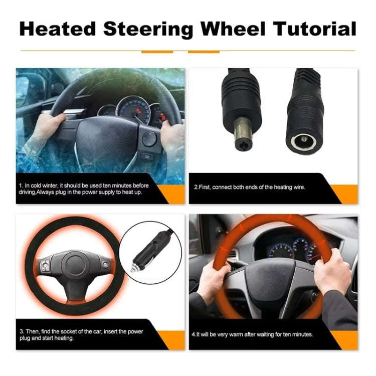 38cm Rayhong Universal Car Quick-heating Heated Steering Wheel Cover