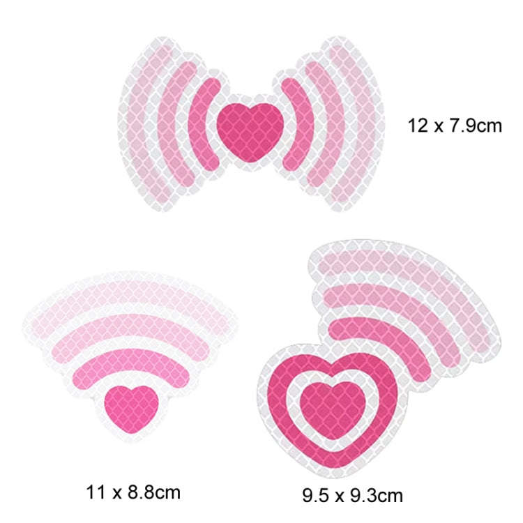 3pcs / Set Vehicle Electronic Car Cover Scratches Night Collision Decorative Signal Reflective Wa...