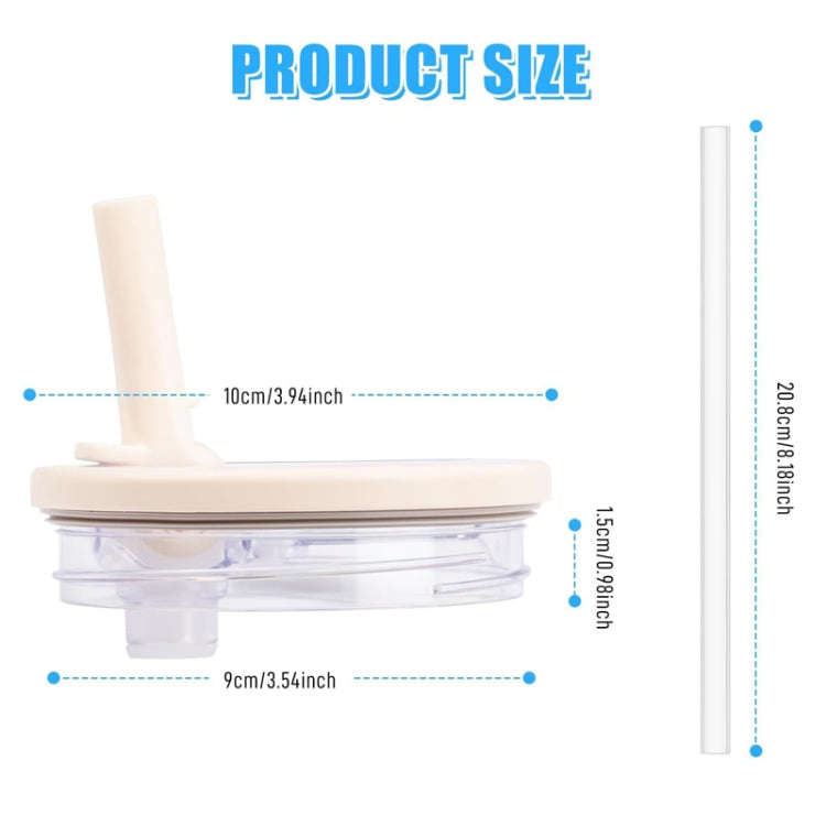 For Stanley 40oz Adventure Quencher Transparent Straw Lid Replacement Parts, Spec: White