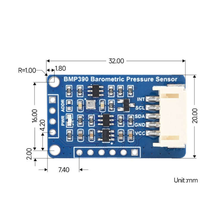 Waveshare 24658 BMP390 High Precision Barometric Pressure / Altitude / Temperature Measuring Sensor