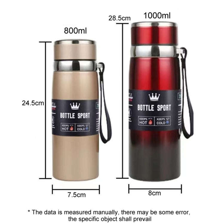 800ml 316 Stainless Steel Insulated Mug Large Capacity Vacuum Thermos Outdoor Portable Car Insula...